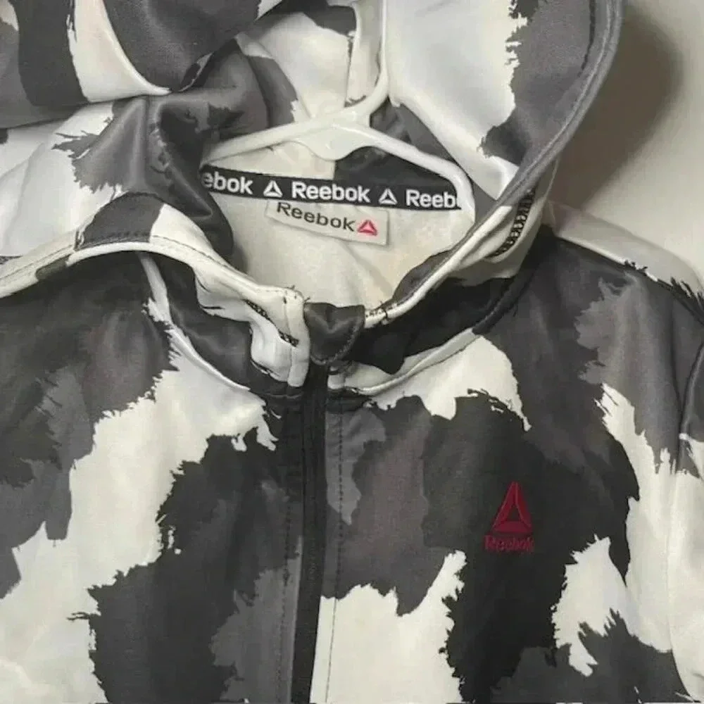 Reebok Boys' Full Zip Hooded Camo Jacket (Size 7)